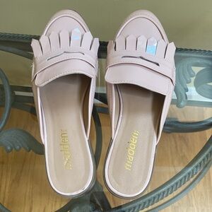 Steve Madden Women's 7.5 Pink Patent Loafer Mules shoes